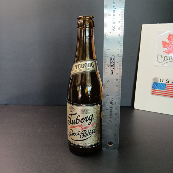 Vintage Tuborg Bottle Bottle Canadian Brown Glass 338ml Home Decor Denmark - Picture 11 of 16